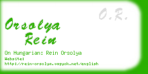 orsolya rein business card